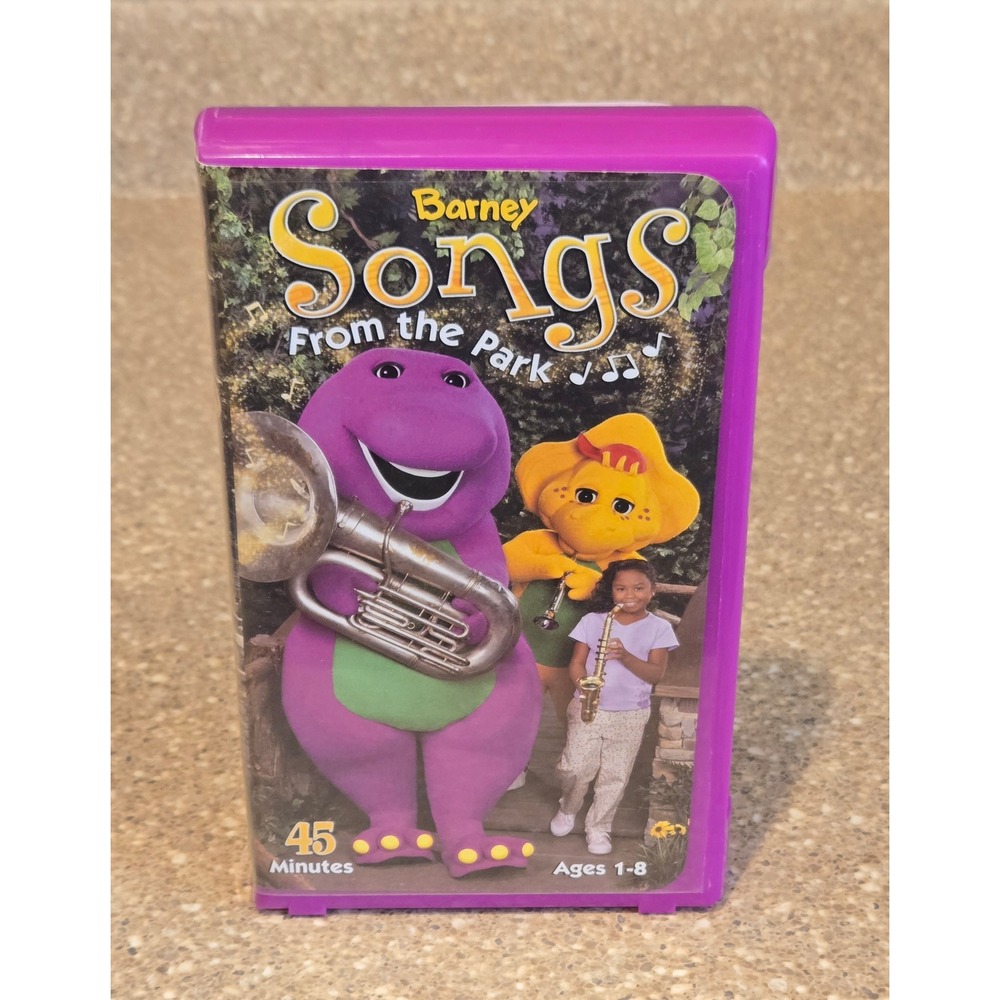 Barney Songs From the Park VHS 2002 Purple Clamshell Case 45 Minutes TESTED